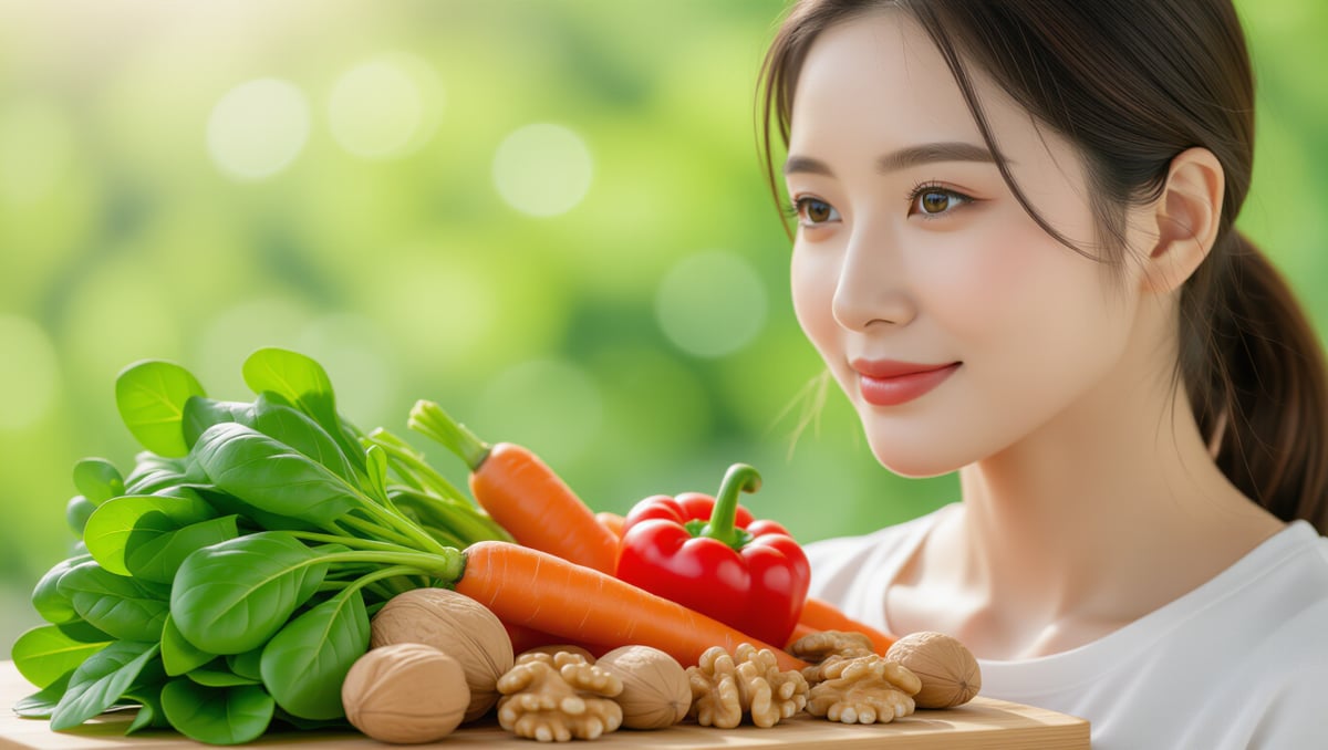 🌿 잎채소와 견과류: 혈관 건강의 든든한 기본